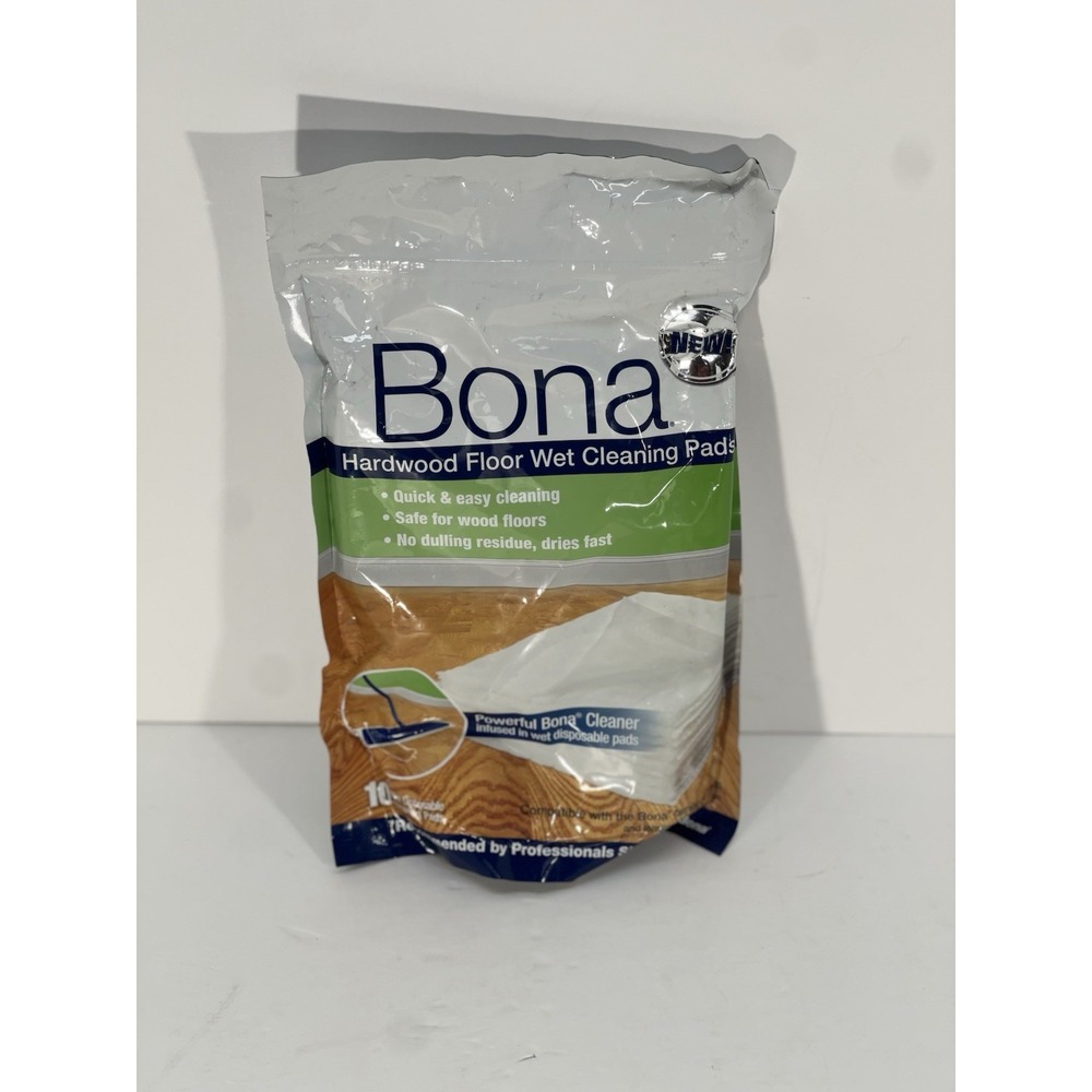 Bona Hardwood Floor Wet Cleaning pads‎ infused in wet disposable pads 10 New